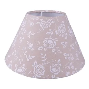 Béžové stínidlo lampy s květy růží - Ø 23*15 cm / E27 6LAK0535M