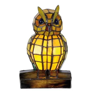Dekorativní lampa Tiffany sova - 24*15 cm 5LL-9328