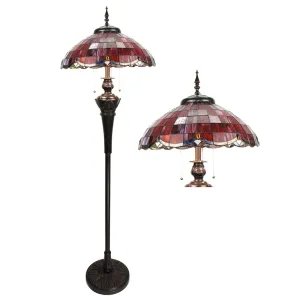 Stojací lampa Tiffany Reddo - Ø 51*166 cm E27/max 3*60W 5LL-6291