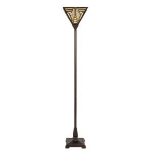 Stojací lampa Tiffany Triangl - 31*31*187 cm E27/max 1*60W 5LL-6079