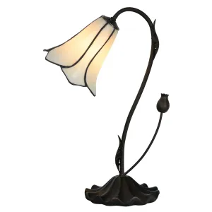 Stolní lampa ve tvaru květu Tiffany Cloches - Ø 17 * 43 cm E14 / max 1 * 25W 5LL-6046