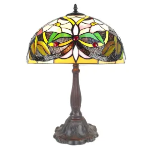 Stolní lampa Tiffany Cream Fayme - 41*58 cm E27/max 2*40W 5LL-6126