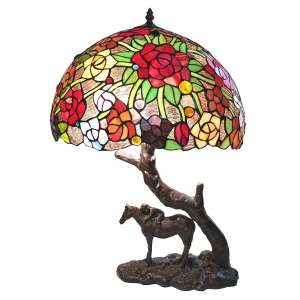 Stolní lampa Tiffany Cunégonde – Ø 43*58 cm E27/max 2*60W 5LL-6061