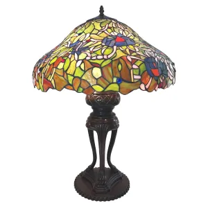Stolní lampa Tiffany Emmie – Ø 57*83 cm E27/max 3*40W 5LL-6055