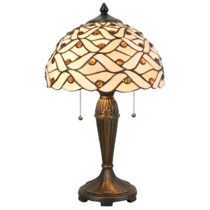 Stolní lampa Tiffany Joana - 30*51 cm 2x E27/40W 5LL-5181