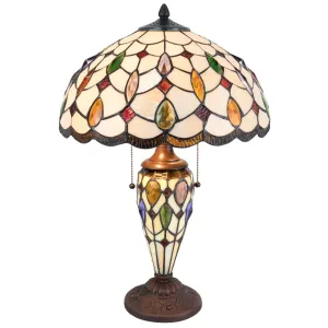 Stolní lampa Tiffany Sun stones - 40*60cm 2x E27/60W 5LL-5182