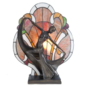 Stolní lampa Tiffany tančící žena Women- 35*15*44 cm E14/max 1*40W 5LL-5783