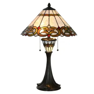 Stolní Tiffany lampa Bretzel – Ø 40*61 cm 5LL-5392