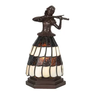Stolní Tiffany lampa Violoniste - 13*13*26 cm E14/max 1*25W 5LL-6047