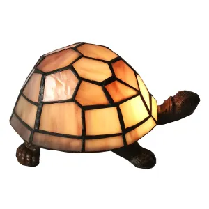 Vitrážová lampa Tiffany Tortoise - 23*14*8 cm E14/max 1*25W 5LL-6054
