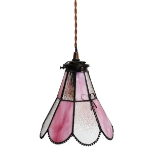 Závěsná lampa Tiffany FlowerArc pink - 18*15*115 cm E14/max 1*25W 5LL-6217