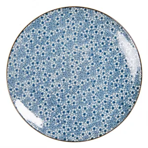 Dezertní talíř s modrými kvítky BlueFlowers - Ø 21 cm 6CEDP0046