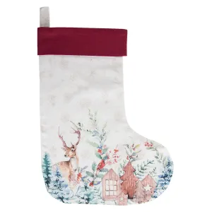Textilní vánoční punčocha Dearly Christmas  - 30*40 cm DCH203