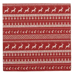 Červené papírové ubrousky Nordic Christmas - 33*33 cm (20ks) NOC73