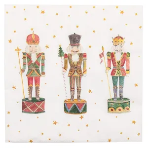 Papírové kapesníky s louskáčky Happy Little Christmas - 33*33 cm (20ks) HLC73-1