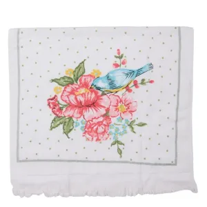 Kuchyňský froté ručník s květy a ptáčkem Cheerful Birdie - 40*66 cm CTCHB