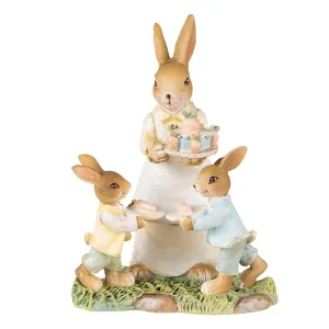 Velikonoční dekorace králičí rodinka - 12*8*15 cm 6PR3854