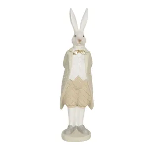 Dekorační soška králíka ve fraku - 9*9*30 cm 6PR3180