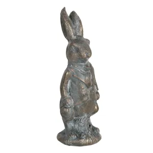 Hnědá metalická dekorace králíka Métallique - 4*4*11 cm 6PR3091CH