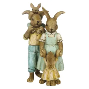 Velikonoční dekorace králičí rodinky - 8*6*15 cm 6PR3274
