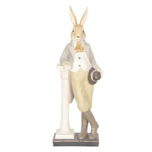 Velikonoční dekorace králíka s kloboukem - 17*9*46 cm 6PR2602
