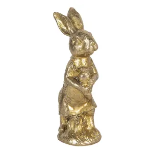 Velikonoční dekorace králíka ve zlatém provedení Métallique - 6*5*15 cm 6PR3085GO