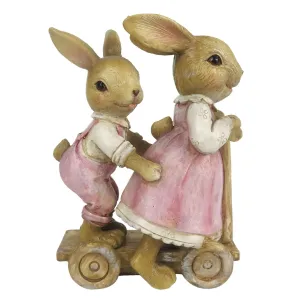 Velikonoční dekorace králíků na koloběžce - 8*4*11 cm 6PR3296