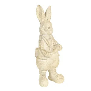 Velikonoční dekorace krémového králíka Métallique - 6*6*13 cm 6PR3096W