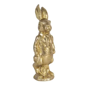Velikonoční dekorace zlatého králíka Métallique - 6*5*15 cm 6PR3084GO