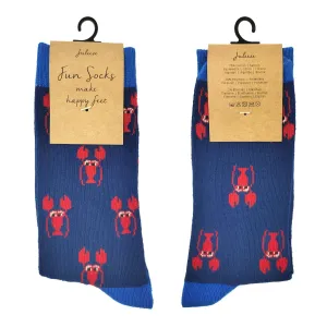 Veselé modré ponožky s humry - 39-41 JZSK0001M