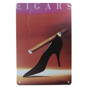 Vínová kovová cedule Cigars- 20*30 cm 6Y4084