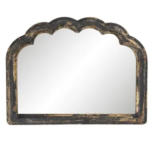 Vintage dřevěné zrcadlo Black gold - 66*4*51 cm 62S148