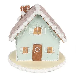 Zelená perníková chaloupka Gingerbread House - 13*13*12 cm 6PR3977
