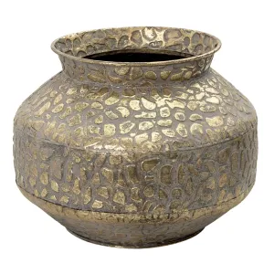 Zlatá antik dekorační váza Gemma - Ø 28*20 cm 6Y4527