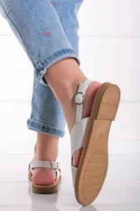 Bílé nízké sandály Valeria #5913088