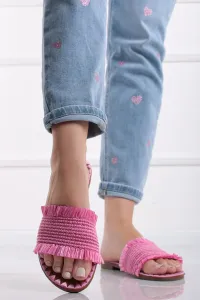 Růžové nízké pantofle Selena #6126488