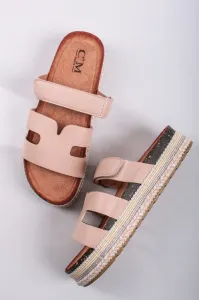 Béžové platformové pantofle Namyra #5913209