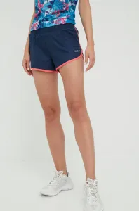 Běžecké šortky CMP tmavomodrá barva, s aplikací, medium waist