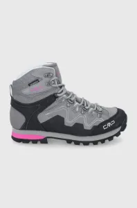 Semišové boty CMP dámské, šedá barva, lehce zateplené #5956243