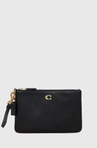 Kožená peněženka Coach černá barva #4735564