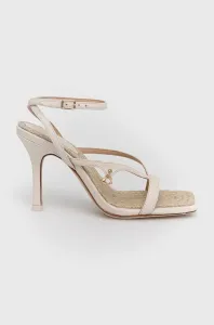 Kožené sandály Coach Kaia béžová barva #6165362