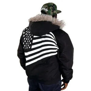 Zimní bunda Cocaine Life Flag Winter Jacket Black #1129197