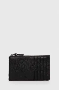 Kožená peněženka Coccinelle černá barva #5411428