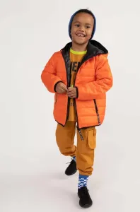 Dětská oboustranná bunda Coccodrillo oranžová barva