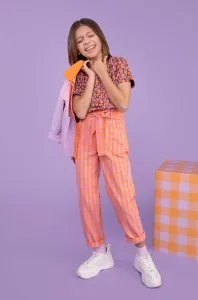 Dětské bavlněné kalhoty Coccodrillo vzorované