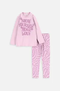 Dětské bavlněné pyžamo Coccodrillo růžová barva #5969938