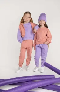 Dětské bavlněné tepláky Coccodrillo fialová barva