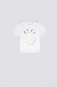 Dětské bavlněné tričko Coccodrillo bílá barva, s potiskem #5738914