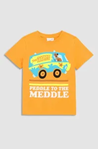 Dětské bavlněné tričko Coccodrillo oranžová barva, s potiskem #5797687
