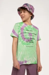 Dětské bavlněné tričko Coccodrillo tyrkysová barva
